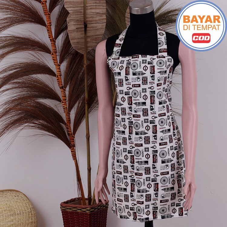 APRON / CELEMEK / APRON MASAK / APRON BARBER / APRON CHEF /APRON BARISTA MOTIF 003