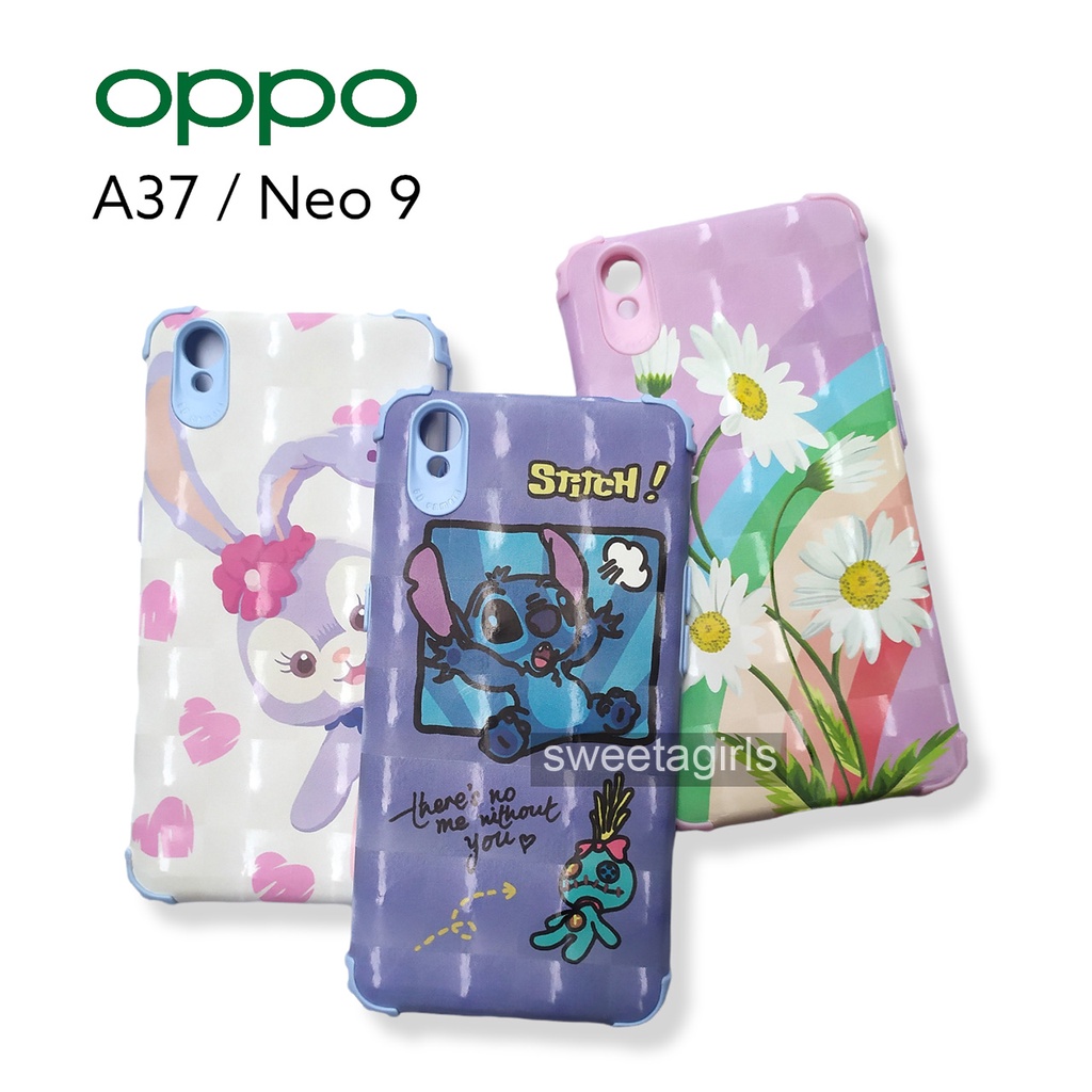 Softcase Silikon Anticrack model Berkilau - Oppo A37 / Neo 9 (sama ukuran) - sweetacase.id - Casing 4 sudut dengan bumper kamera - casing warna pastel - model berkilau dengan diamond cut - casing dengan karakter lucu -aesthetic - casing anak - Case Gemoy