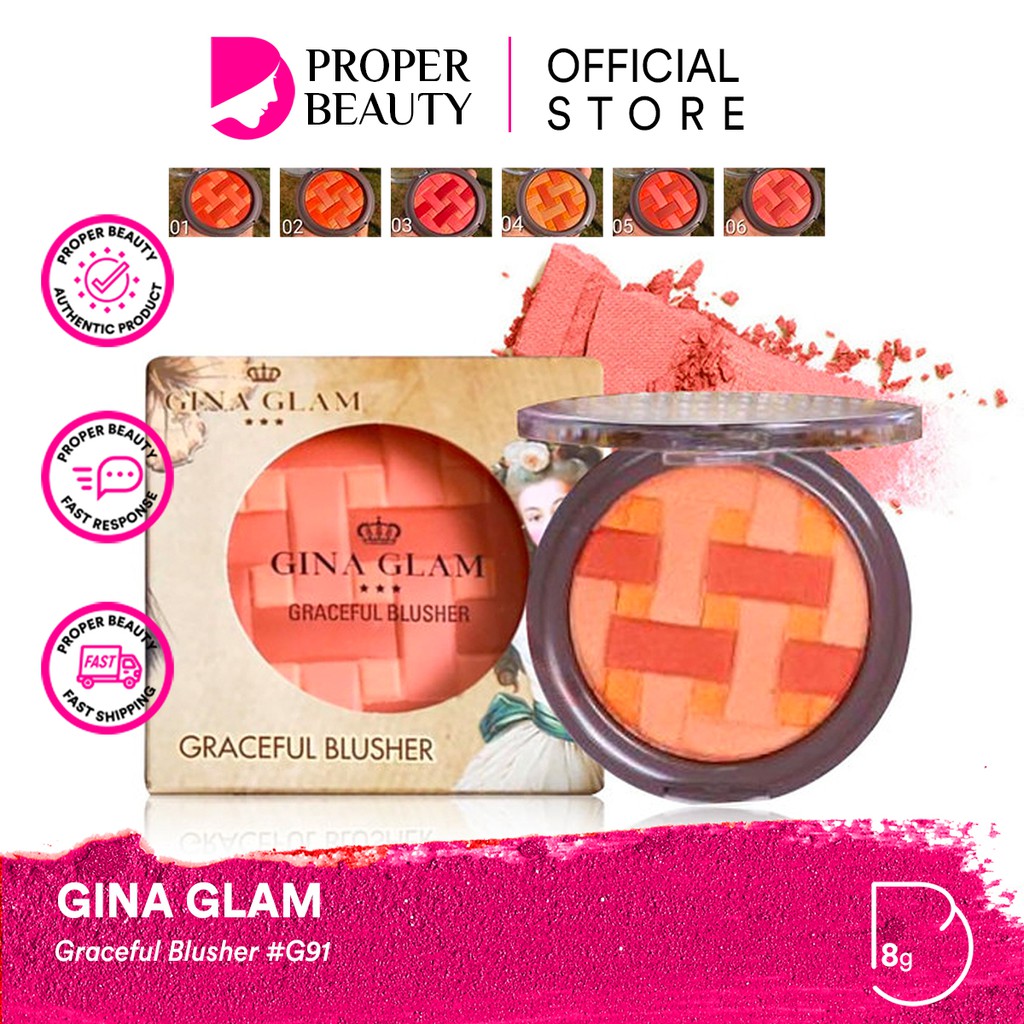 GINA GLAM Graceful Blusher #G91 Thailand / Blush On / Cosmetic / Makeup / Blushon / Pigmented