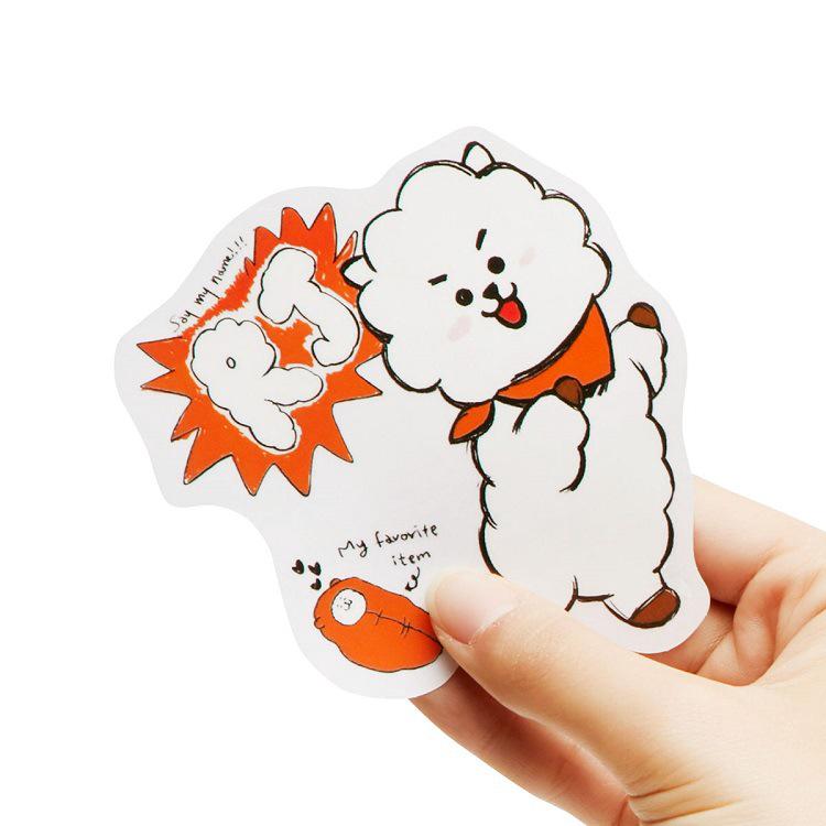  Stiker  Desain Sketsa Bts  Bt 21  Untuk Koper handphone 