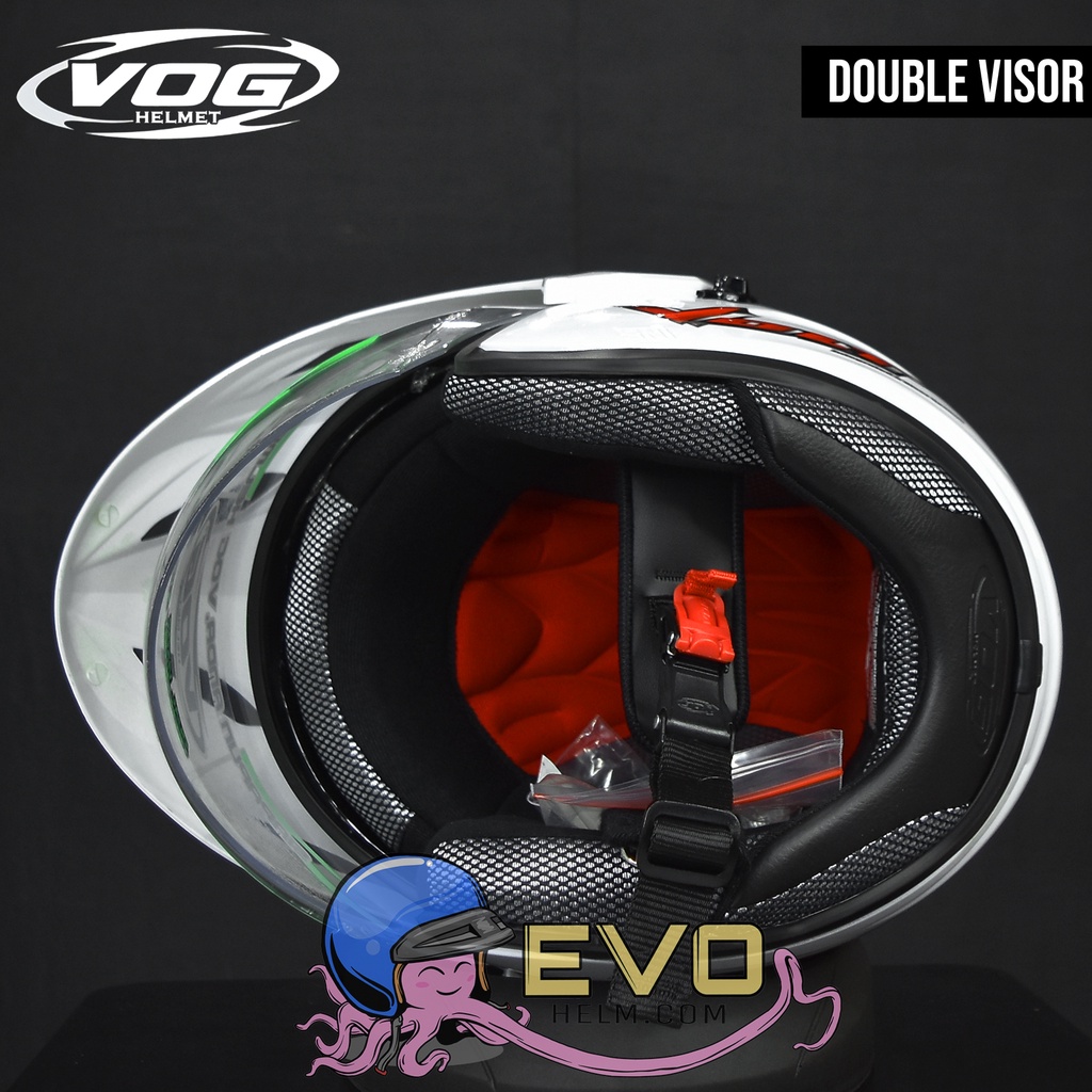 HELM VOG VOLT SOLID DOUBLE VISOR SEMUA WARNA ORIGINAL SNI - HELM HALF FACE DOBEL VISOR - ONGKIR 2KG VOG VOLT SOLID XTREAM