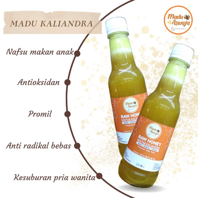 

MADU ASWAJA Madu Asli Murni Raw Honey Nektar Kaliandra 330gram