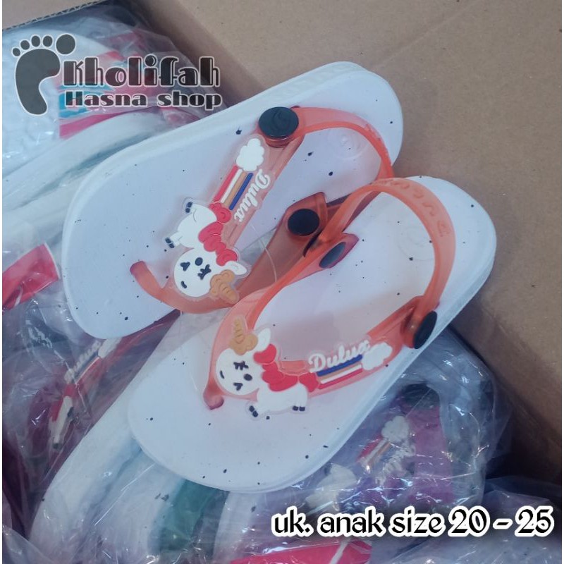 sandal anak jepit tali blakang unicon 20-25 330e