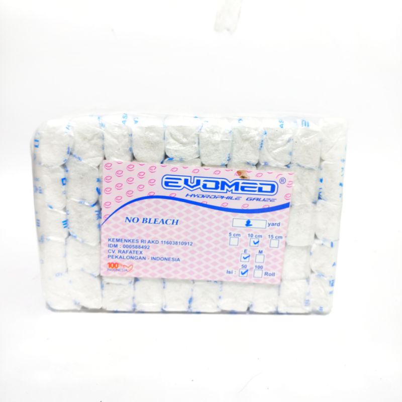 Verban Kasa Perban Hidrofil 5 / 10 / 15 Cm Evomed Bag Kecil