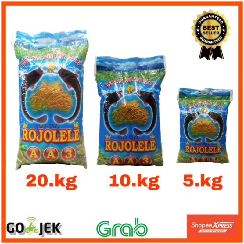 Beras ROJOLELE AA3 SUPER 5,10 &amp; 20 kg