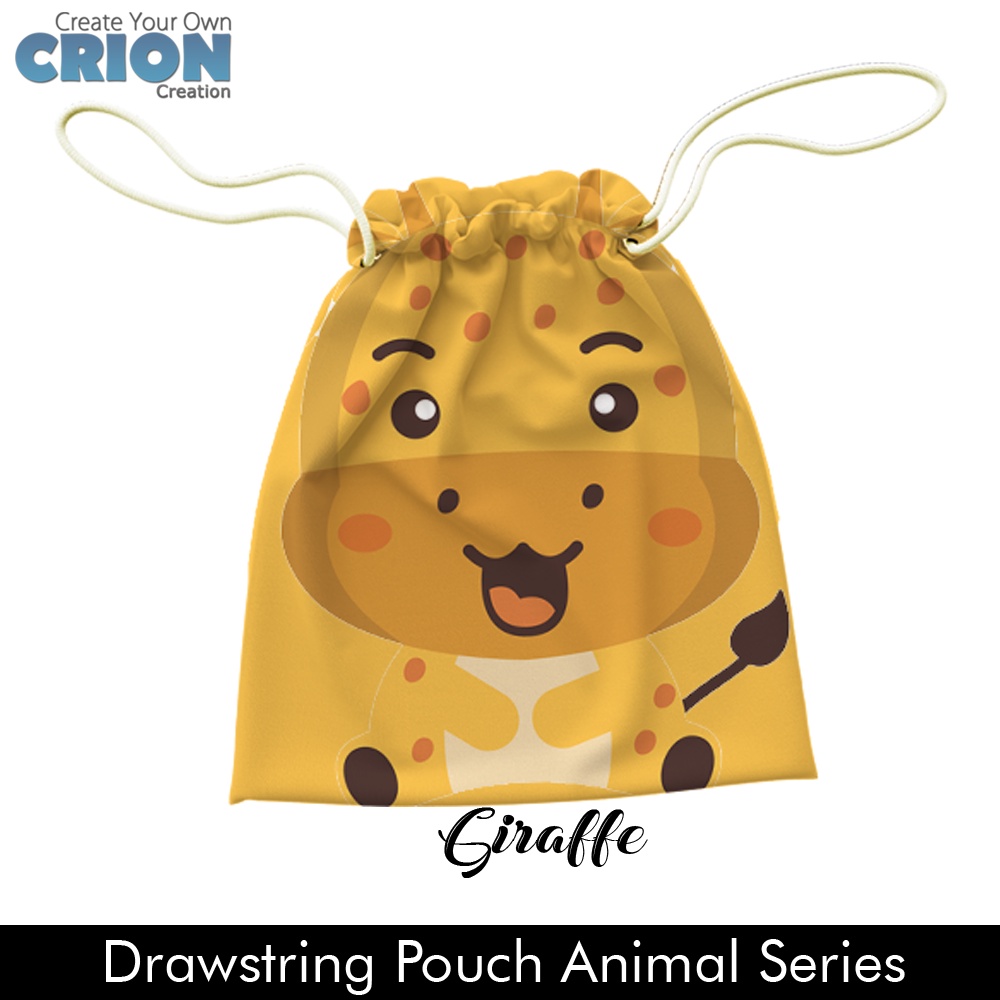 Pouch serut / drawstring cute animal Series  by crion