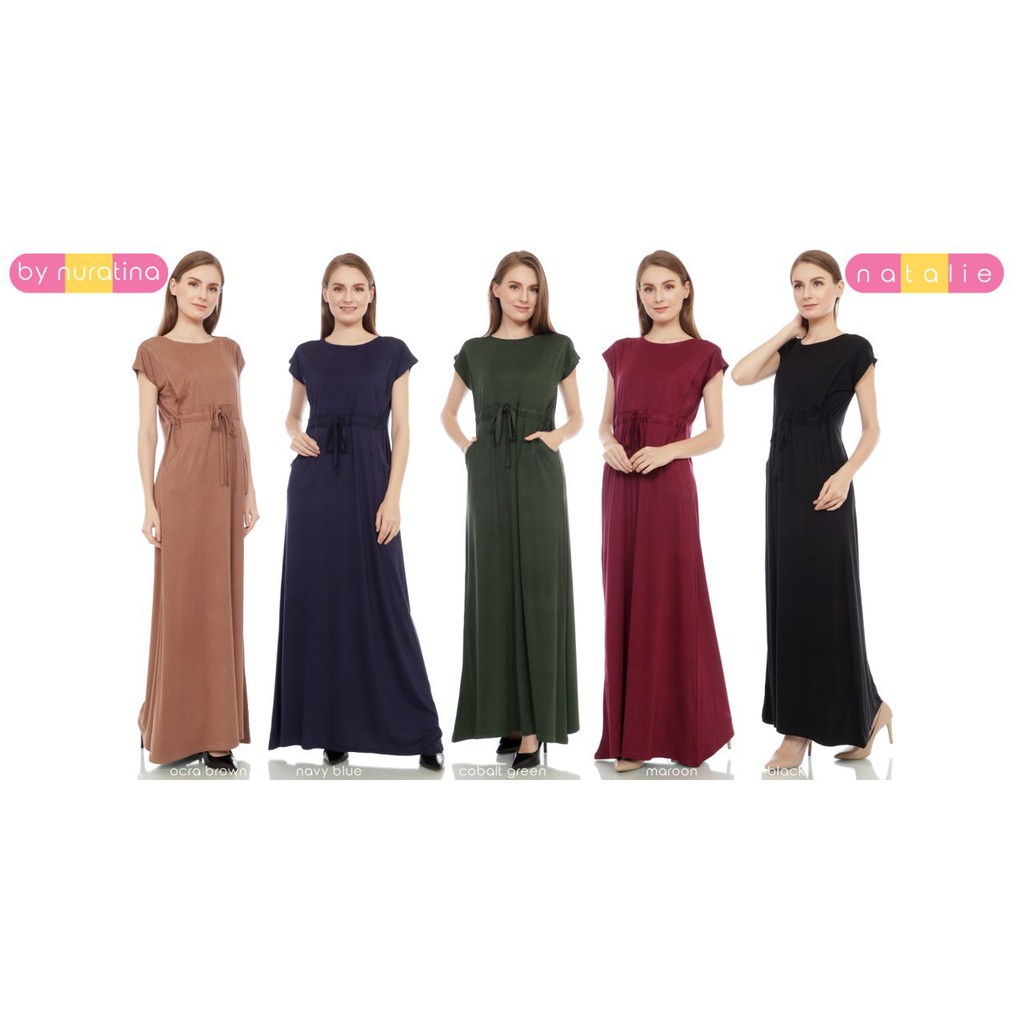 Dress Menyusui Natalie Series By Nuratina / baju busui / gamis busui / dres hamil / busui