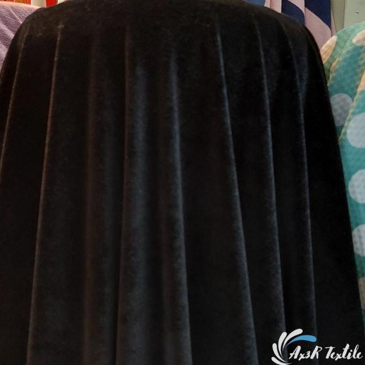 Bludru Polos Hitam Kain Bludru Premium Stretch Garmen