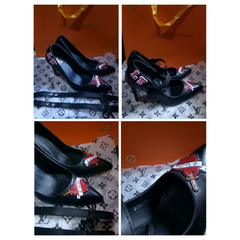 Sepatu LV Import Premium Warna Hitam