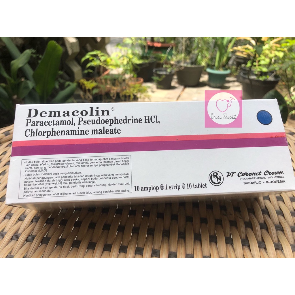 Demacolin Tablet Strip/ Obat Gejala Flu Tablet/ Obat Flu Pil/ Obat Demam Tablet/ Obat Pereda Flu Tablet/ Obat Hidung Tersumbat Tablet/ Obat Sakit Kepala Tablet/ Obat Pusing Tablet - OF9-3