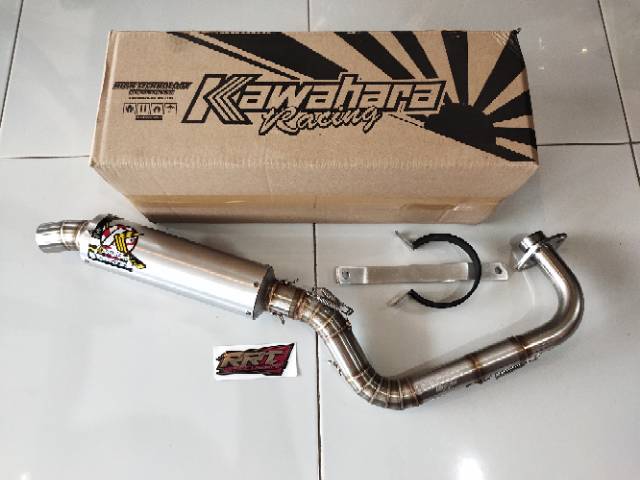 Exhaust Drag Mio OLD 200cc EX LURUS KAWAHARA FREE BREKET KNALPOT