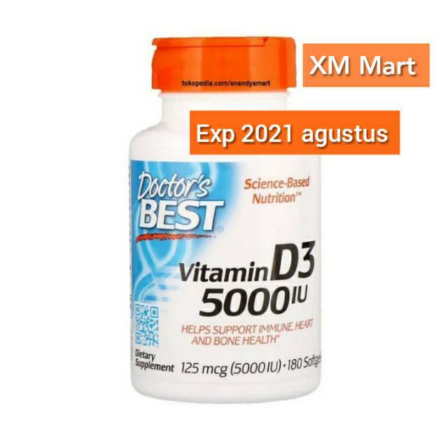 Doctor's best vitamin D3 5000 iu , doctor best, doctors best vitamin D3 5000 iu isi 180