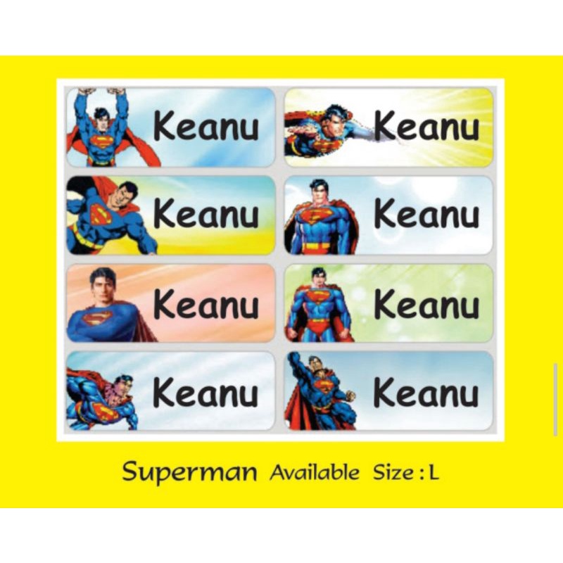 

Label Nama Import Waterproof "SUPERMAN" Uk.L