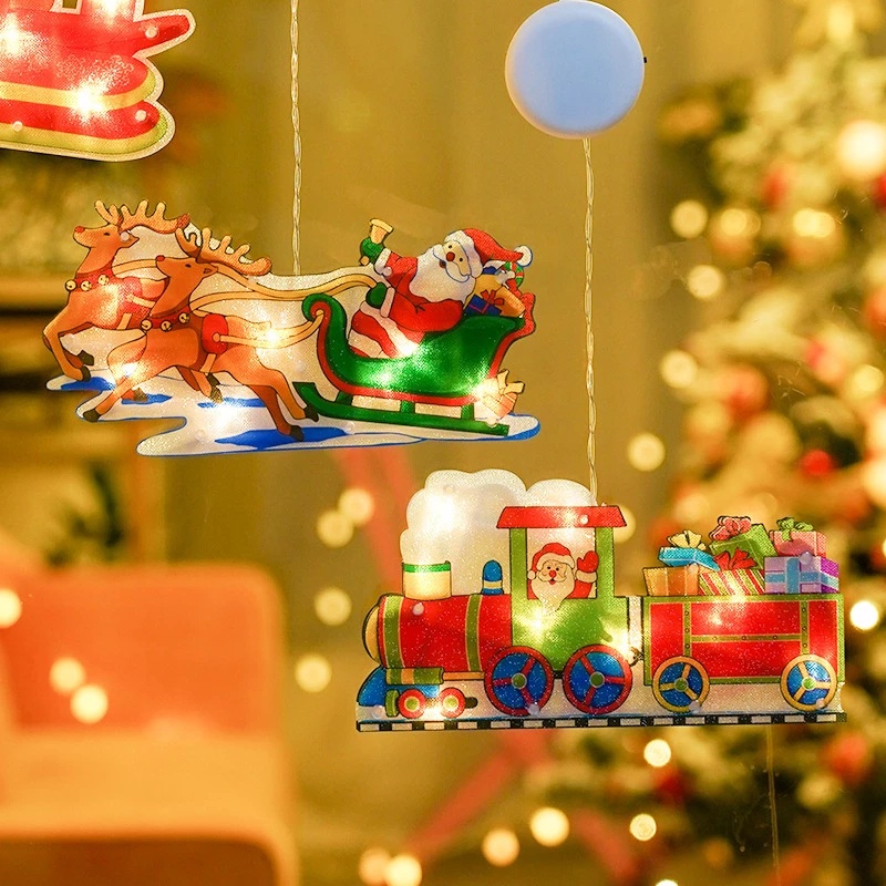 [Christmas Products] Christmas LED Window Suction Cup Hanging Lights