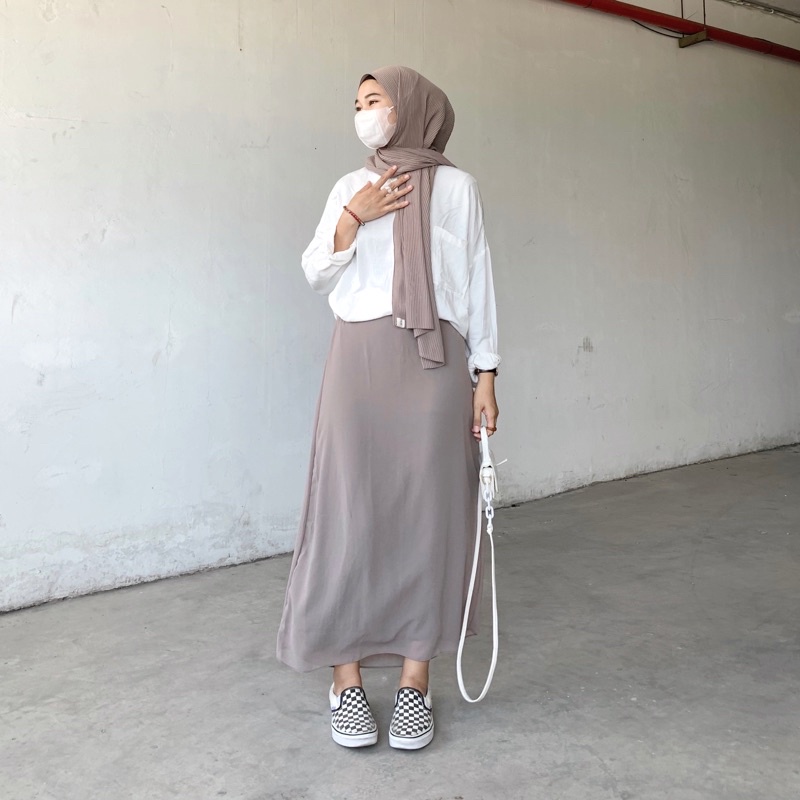 By Choco - Yoona Skirt Rok Ceruty - Rok Kerja Panjang Muslim
