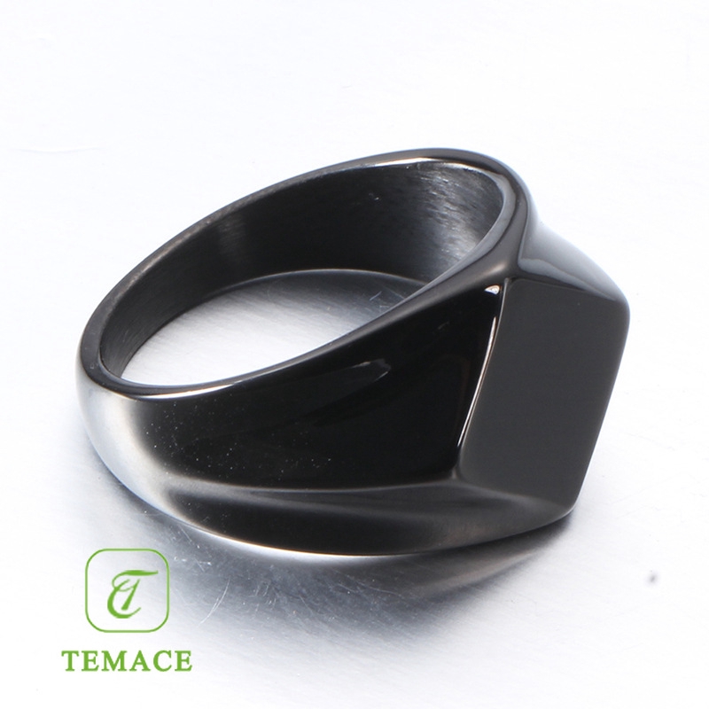 Cincin Pria Cowok Titanium 316L White Zircon AAA