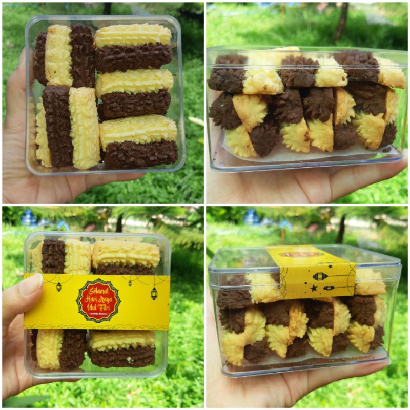 

Kue Semprit Jadul (Vanilla&Coklat) 250gram (Kue Kering/Kue Lebaran)