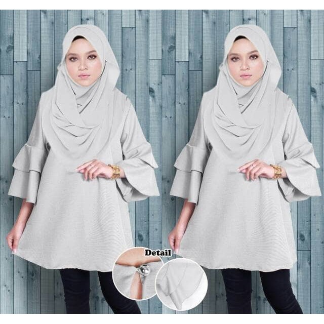 GAMIS SYARI ANNAJAH CAPUCCINO 900GR 110 140 ALLSIZE GAMIS SYARI BUSUI CADAR CREPE HQ POLOS MURAH I.