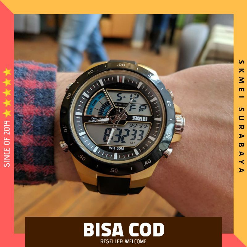 SKMEI 1016 JAM TANGAN PRIA ANTI AIR ORIGINAL SURABAYA [ COD / BAYAR DI TEMPAT ]