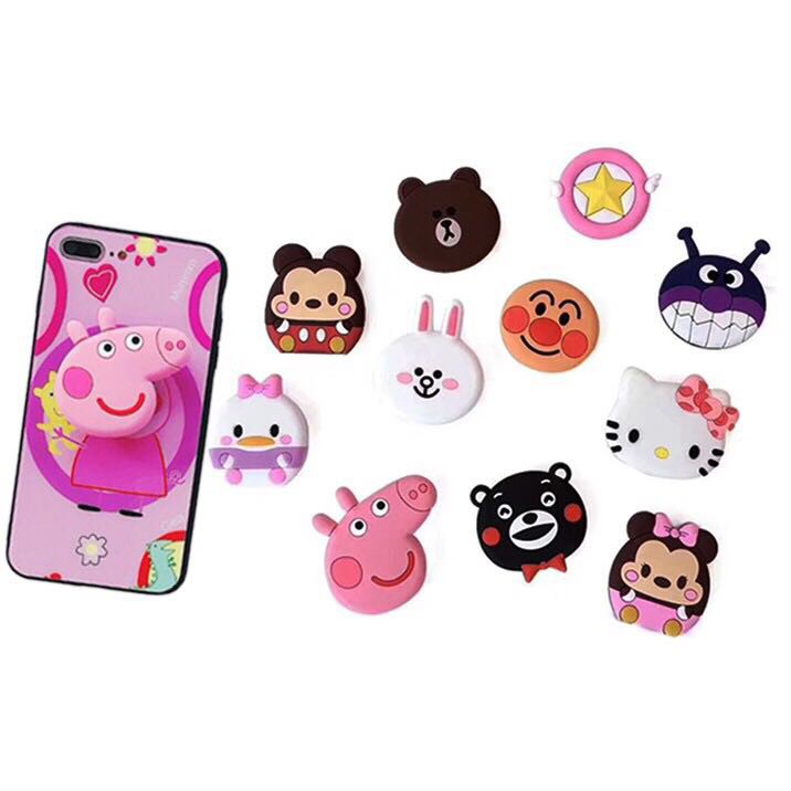 Universal mobile phone bracket Cute 3D Animal airbag rabbit bear phone holder Stand Popsocket