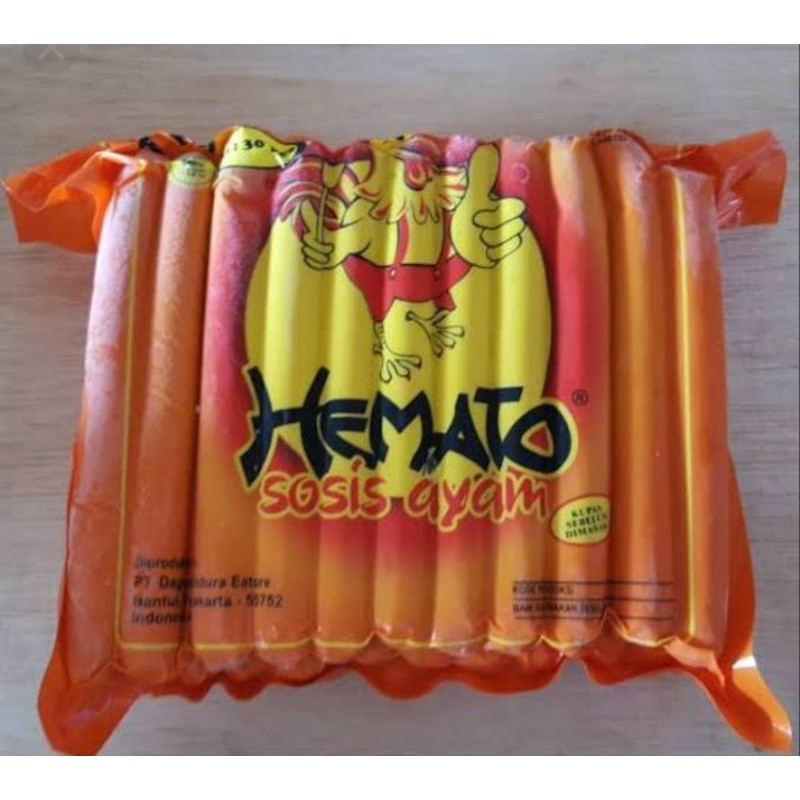 

Hemato sosis ayam 1000gr (isi 30)