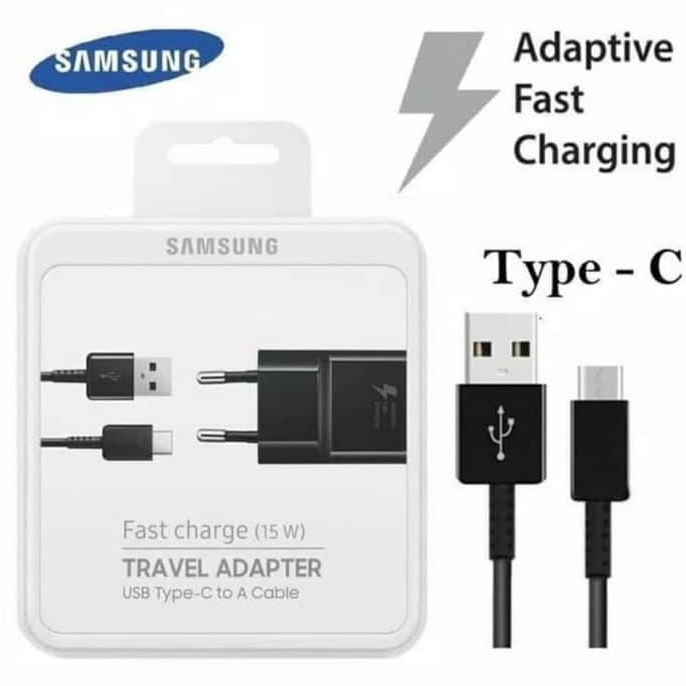 CHARGER SAMSUNG TYPE C ORIGINAL 100% FAST CHARGING SAMSUNG S10 S10+ S8 S8+ S9 S9+ NOTE 8 NOTE 9 - FA