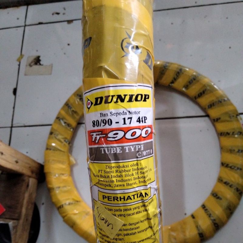 BAN DUNLOP TT900 80/90-17 TUBE TYPE BAN LUAR DEPAN BELAKANG MOTOR BEBEK HONDA TUBETYPE 275 80 90 RIN