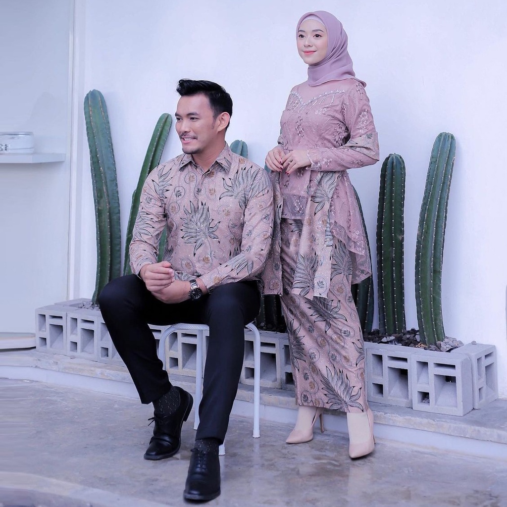 solobatik- couple kebaya batik wisuda / batik pria kondangan termurah / kebaya payet premium