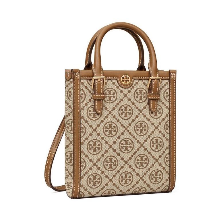 Tory Burch T Monogram Jacquard Mini Tote Tiramisu TB887146