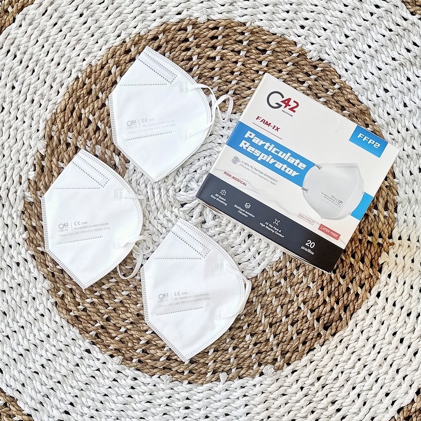MASKER G42 KN95 MASKER CANTOL 5PLY ISI 20PCS MASKER KN95 PUTIH 20PCS PER BOX