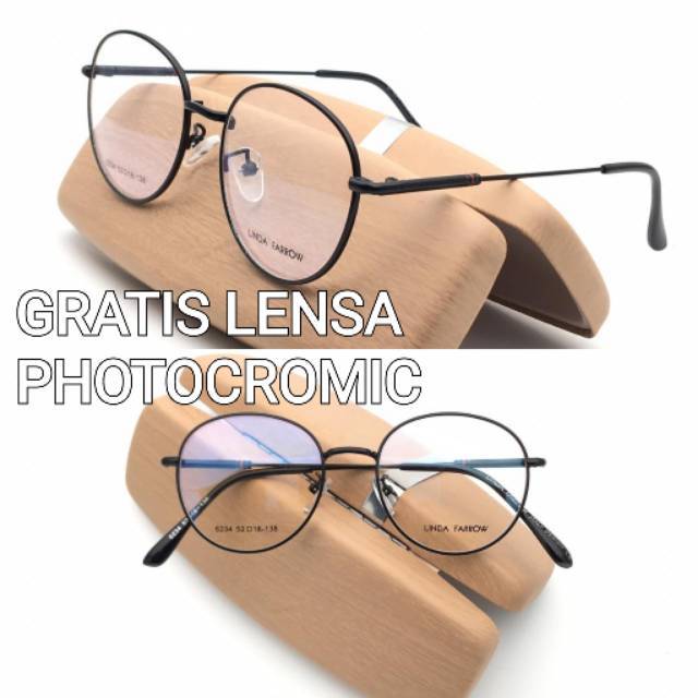 Frame kacamata korea bulat  gratis lensa photocromic  kacamata minus / antiradiasi. Termurah