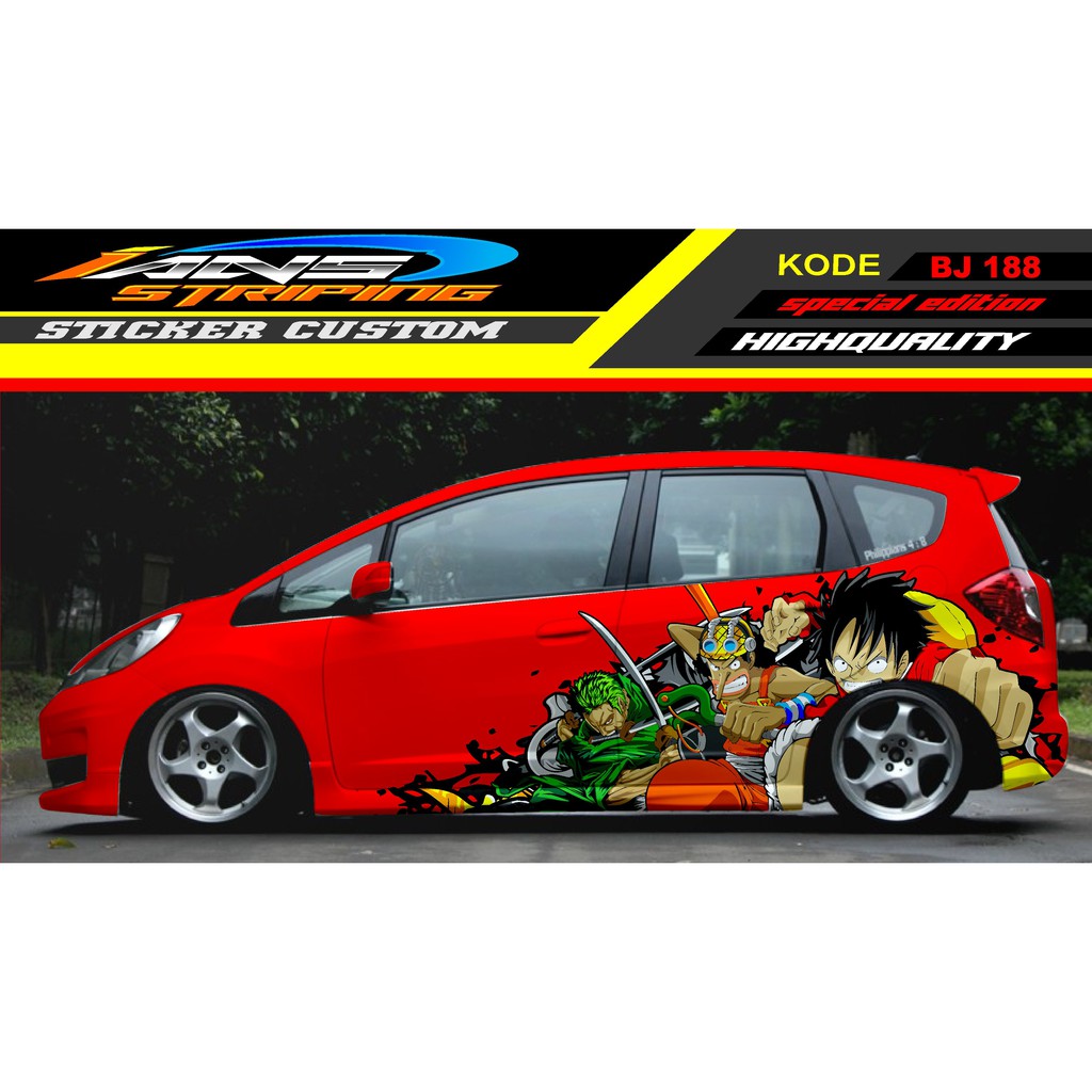 STIKER HONDA JAZZ / DECAL STICKER MOBIL / STIKER MOBIL / STIKER MOBIL BRIO, HONDA JAZZ, AGYA, AYLA