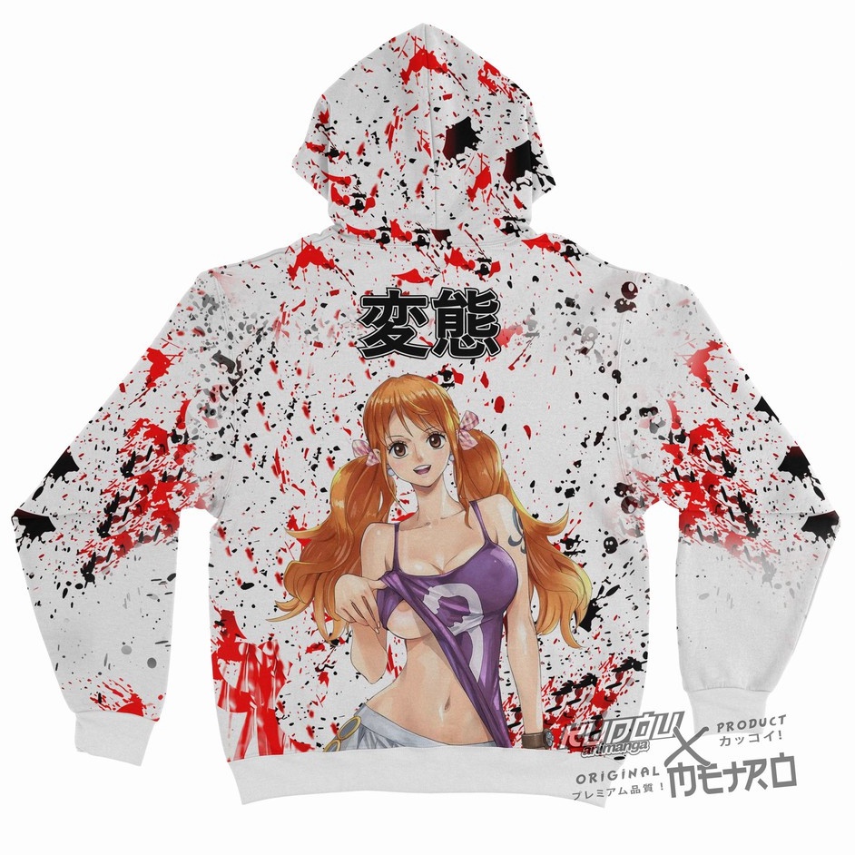 Hoodie Nami Fullprint Lewd Onepiece Mugiwara