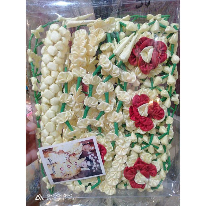 Set Melati Solo Putri - Ronce Melati Imitasi Pengantin -  bunga Melati Palsu