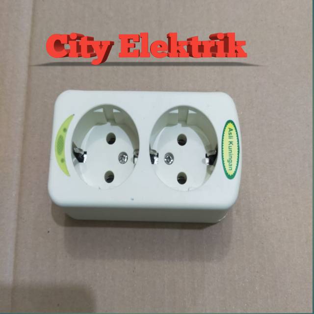 Stop Kontak Matsui 2 Lubang / Lampu/Kuningan/SNI