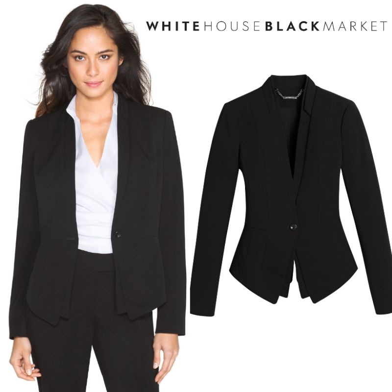 Whbm double lapel seasonless blazer