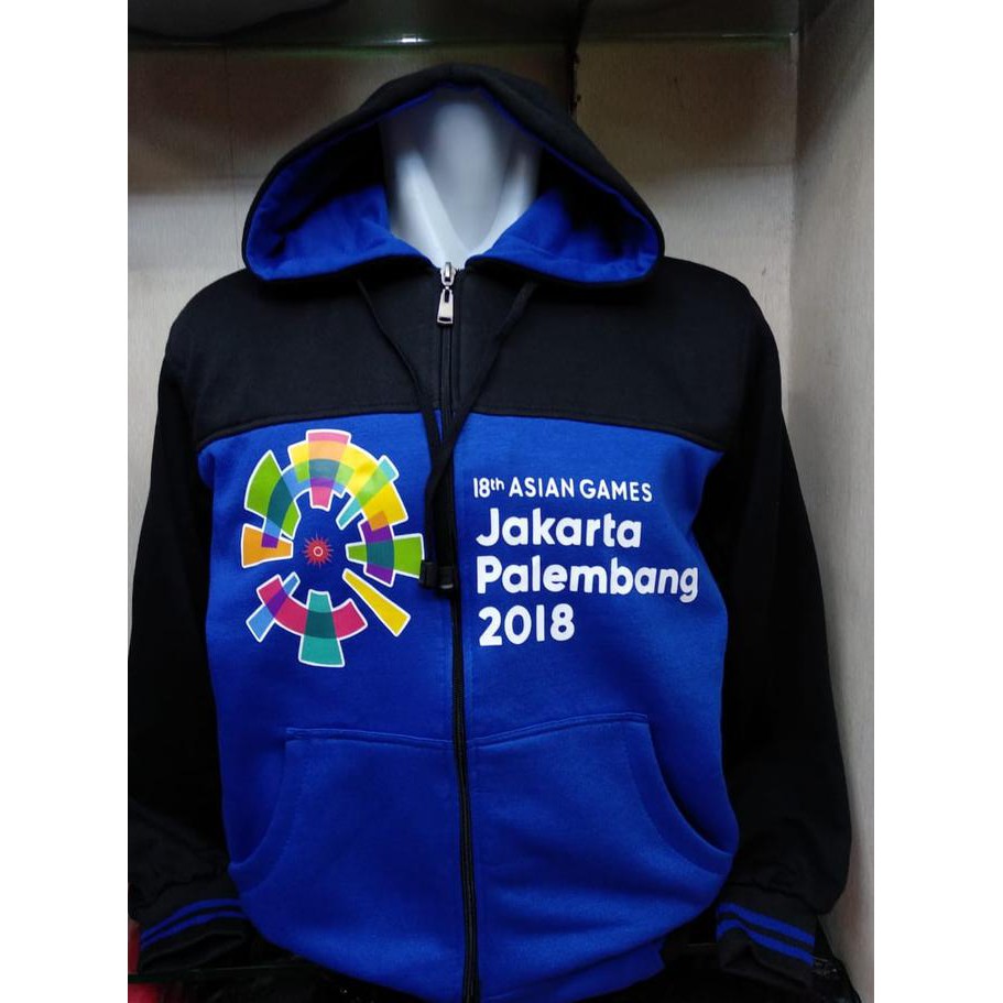 Hot Stuff Jaket Hiodie Zipper Asian Games 18 Jakarta Palembang 2018