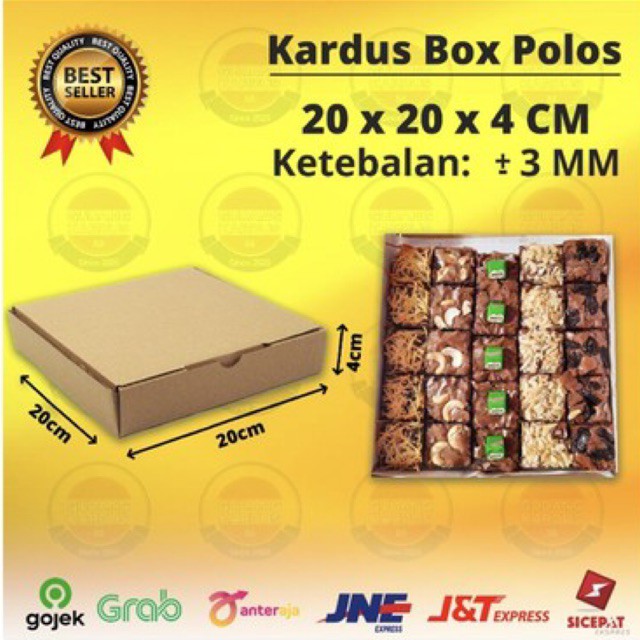 

Kardus 20 x 20 X 4 , kardus hampers