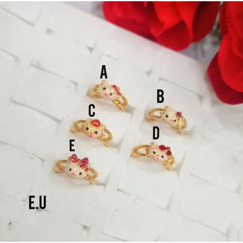 Cincin Anak Karakter varian motif perhiasan Anak Gold dan Silver limited edition (COD)