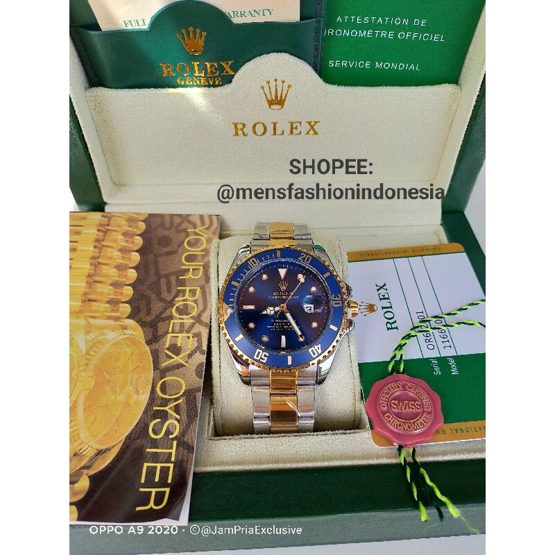 JAM ROLEX COWOK QUARTZ BATERAI COD BAYAR DITEMPAT