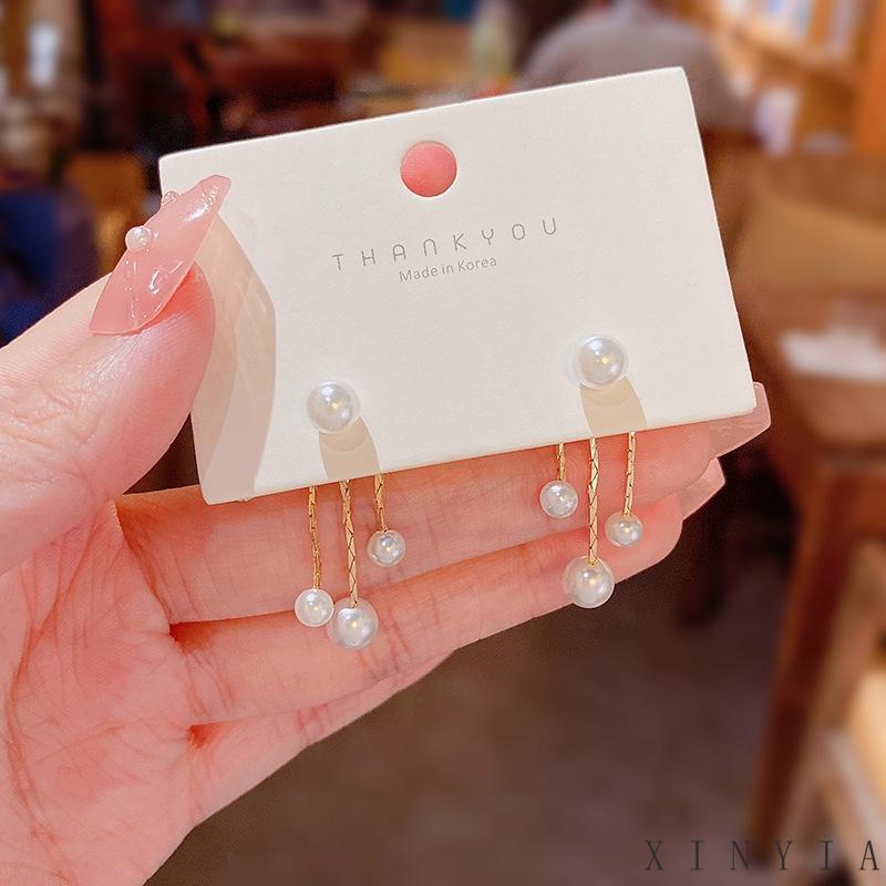 【COD】 Anting Tusuk Silver S925 Gantung Belakang Wanita Hias Mutiara