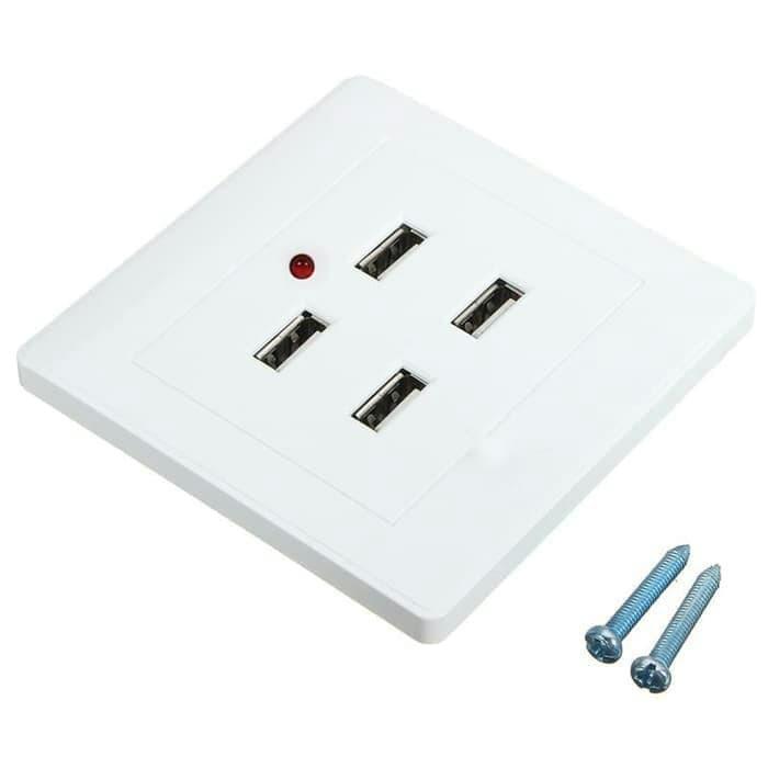 OUTBOW / INBOW Stop Kontak Colokan Dinding 4 USB Port Wallplug Soket Socket Dinding