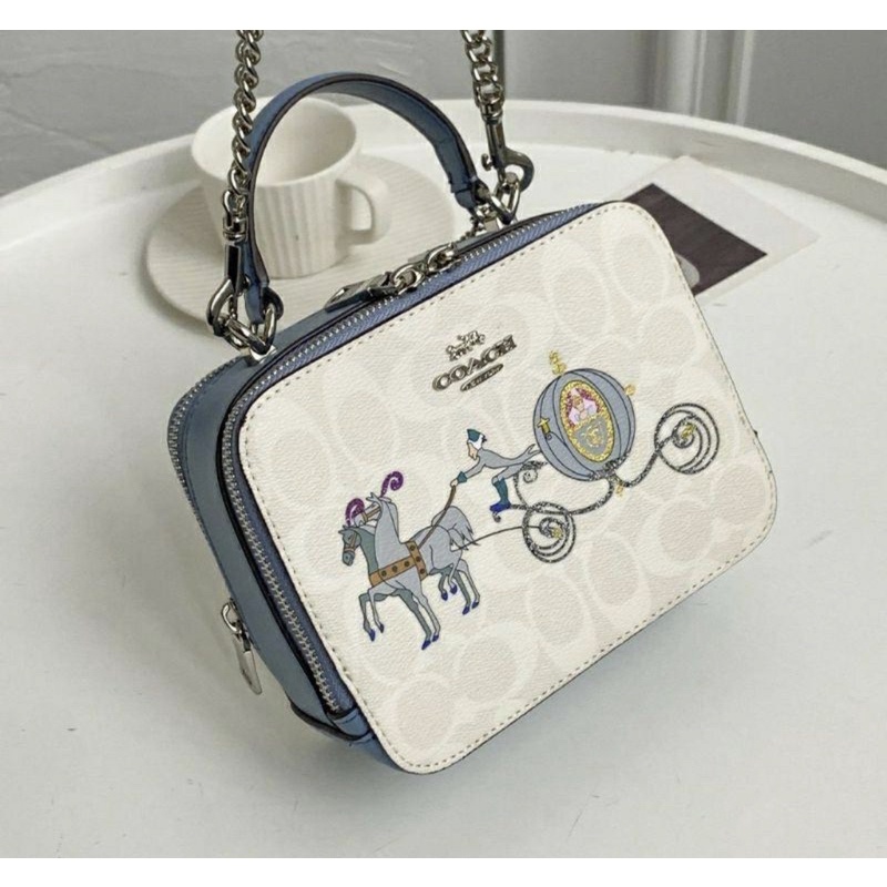 Coach disney crossbody bag signature white cinderella FO