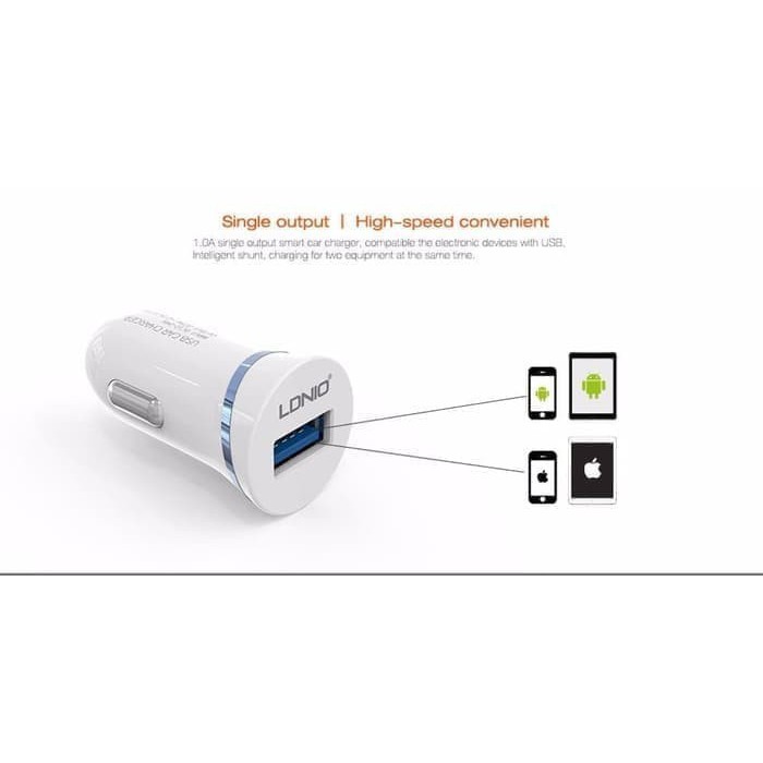 CAR CHARGER - CHARGER MOBIL LDNIO DL-C12 Plus CABLE MICRO USB