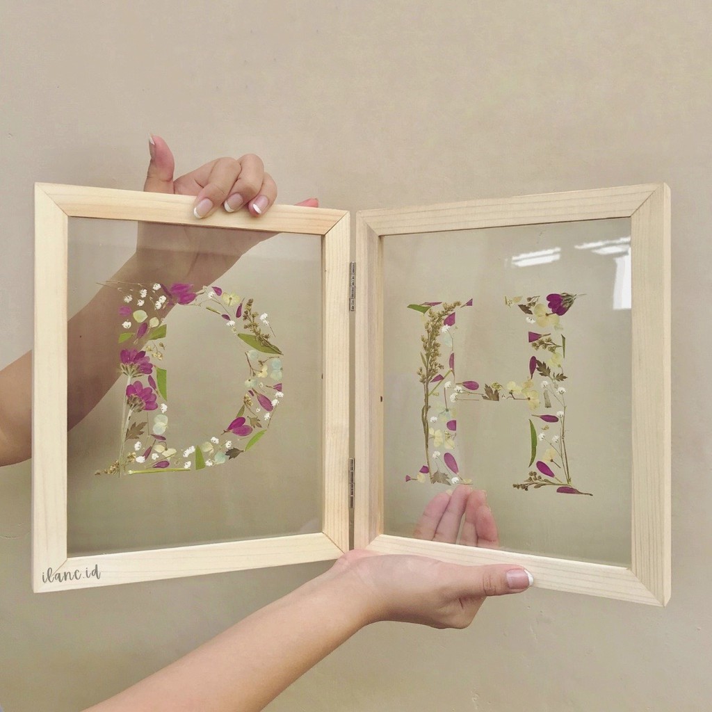 Pressed Flower Frame (double frame) kayu gift box