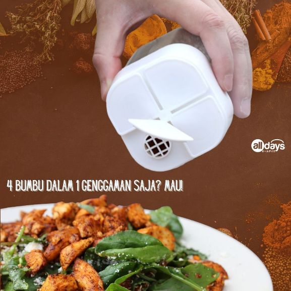 Alldays Kotak Bumbu Dapur 4 in 1 Plastik/4 in 1 Seasoning Box