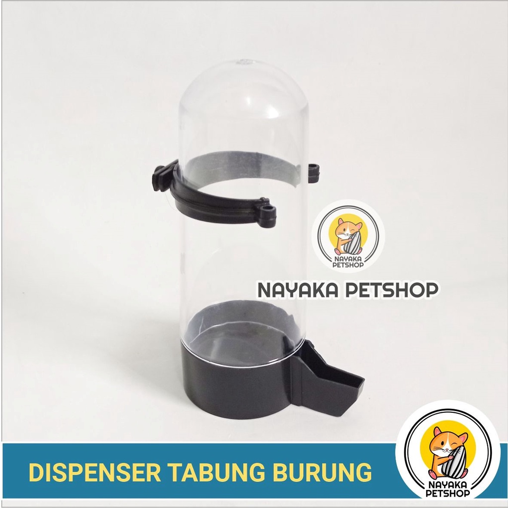 Dispenser Tabung Cepuk Tempat Pakan Wadah Minum Burung Kenari Love Bird Parkit