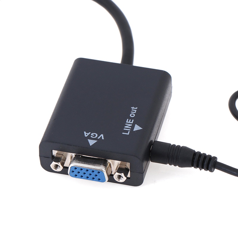 (LUCKID) Kabel Adapter converter HDMI Ke VGA 1080P Dengan audio