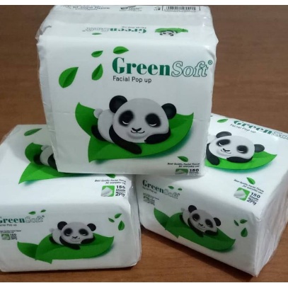 TISUE KOTAK GREEN SOFT HALUS 170 SHEET TISU KERING HALUS