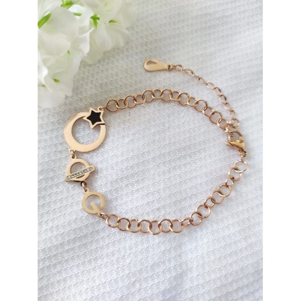 Gelang Tangan Warna Rose Gold Wanita